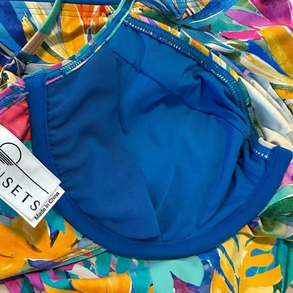Sunsets Alegria Crossroads Underwire Bikini Top Swimsuit Sz 34D / 36C NWT Floral - Picture 8 of 12